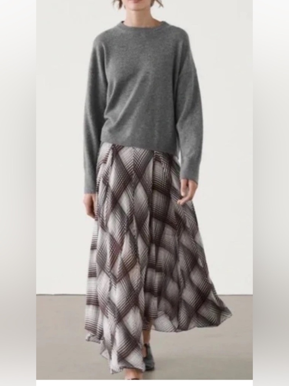 Massimo Plaid Maxi Skirt NWOT XS
